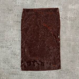 Express Burgundy Sequins Skirt
